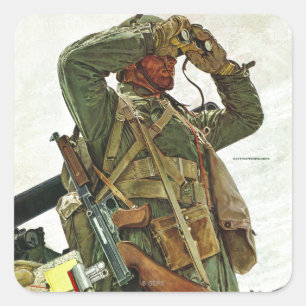 Panzerpatrouille Quadratischer Aufkleber