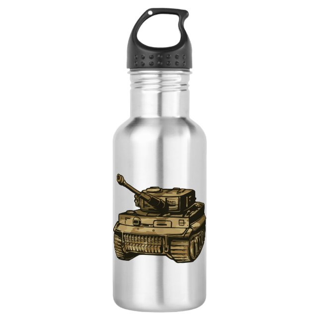 Panzertank Edelstahlflasche (Vorderseite)