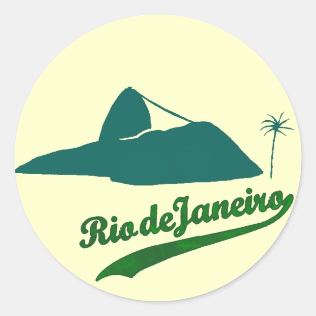 Pão de Açúcar Rio Brasil Runder Aufkleber (Vorderseite)