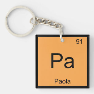 Paola Name Chemie Element Periodensystem Schlüsselanhänger