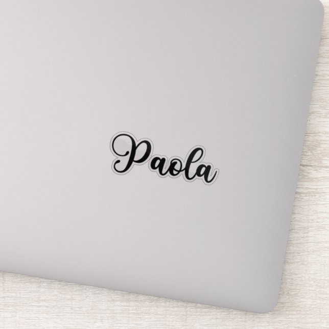 Paola Name - Handgeschriebene Kalligrafie Aufkleber (Detail)