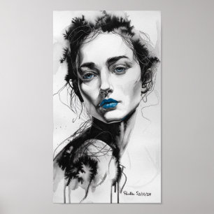 Paola Sals hyperrealistische Wasserfarbe Poster