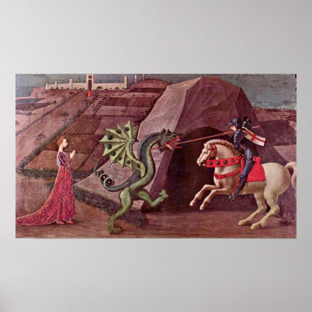 Paolo Uccello - St. George und der Drache Poster (Vorne)