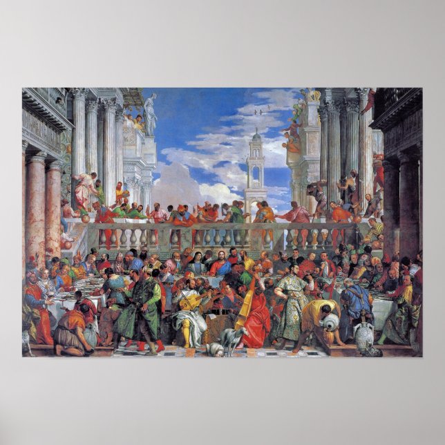 Paolo Veronese - Die Hochzeit in Cana Poster (Vorne)