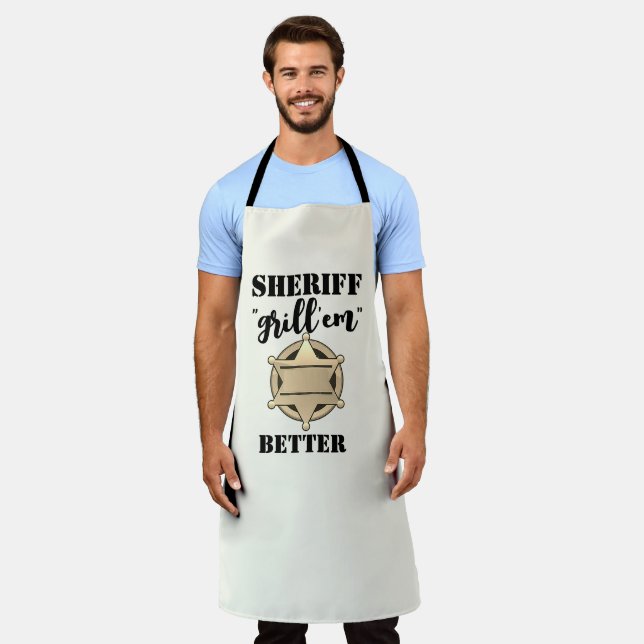Paon du shérif de police : tablier barbecue, tabli (Porté)