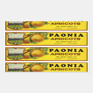 Paonia Apricos - Kulturpass Rechteckiger Aufkleber