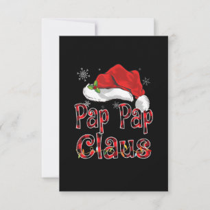 Pap Claus Shirt Weihnachtsbeleuchtung Pajama Famil RSVP Karte