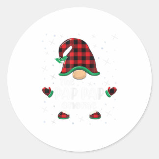 Pap Gnome Buffalo Kariert Matching Ch Runder Aufkleber