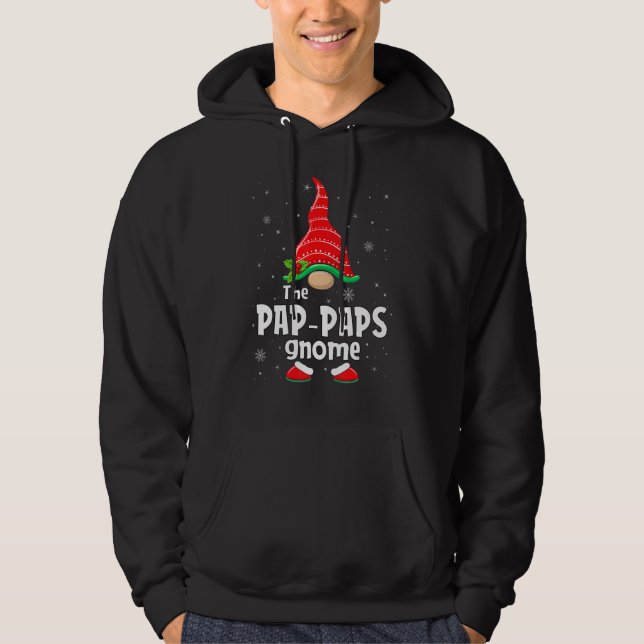 Pap Paps Gnome Matching Family Group Christmas Par Hoodie (Vorderseite)
