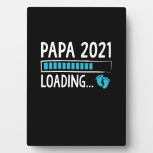 Papa 2021 Ankündigung der Schwangerschaft Fotoplatte
