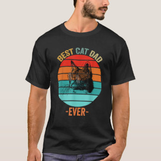 Papa 2023 Cat Daddy Vintag Best Cat Vater E T-Shirt