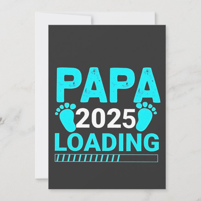 Papa 2025 Vater für Elternschaft Feiertagskarte (Vorderseite)