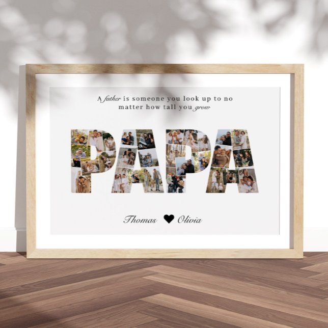 Papa 28 Foto Collage Keepake zum Vater oder Opa Poster (Von Creator hochgeladen)