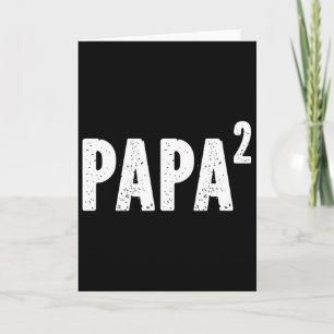 Papa 2 Papa zum Quadrat für Opa von der Enkelin Karte