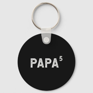 Papa 5 für Opa mit 5 Enkelkindern Schlüsselanhänger