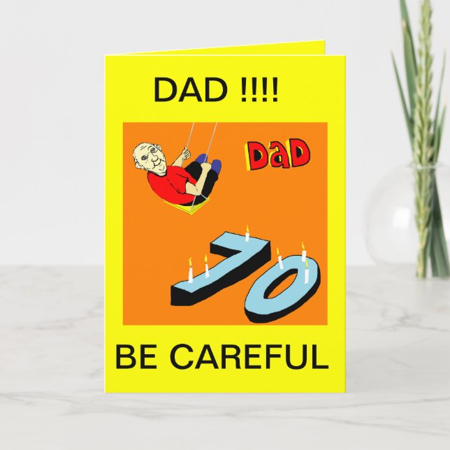 PAPA 70E CARTE D'ANNIVERSAIRE (Devant)