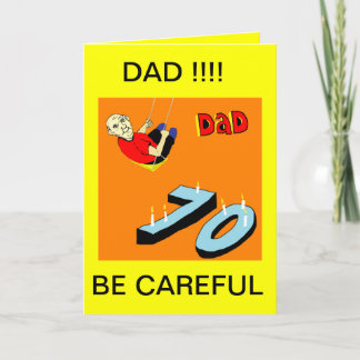 PAPA 70E CARTE D'ANNIVERSAIRE