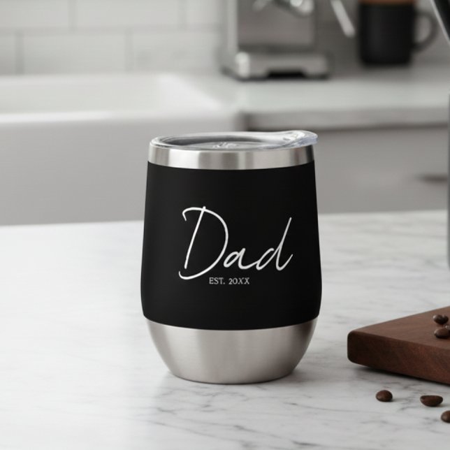 Papa a établi un script moderne minimal noir (Créateur téléchargé)