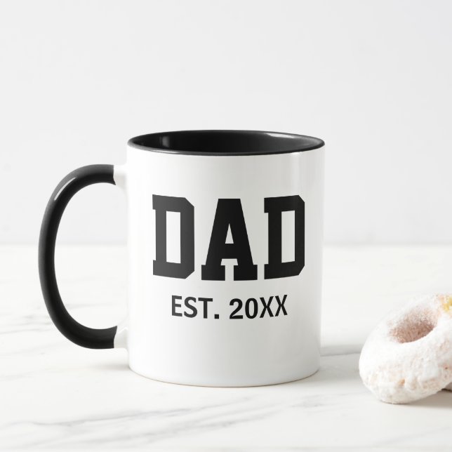 Papa A Établi Une Mug De Café Moderne (Avec donut)