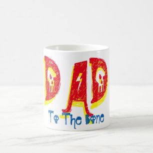 papa à l'os métal lourd roche et rouleau mug
