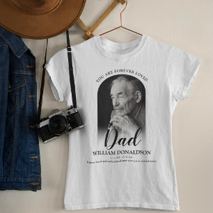 Papa aimé pour toujours T-Shirt Mémorial Photo