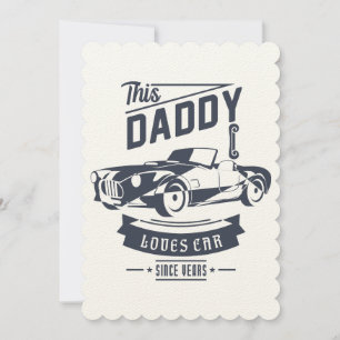 Papa aime Voiture - Personnalisé - Carte Anniversa