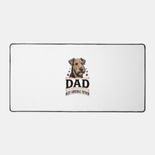 Papa Airedale Terrier Chemise de père de chien vin