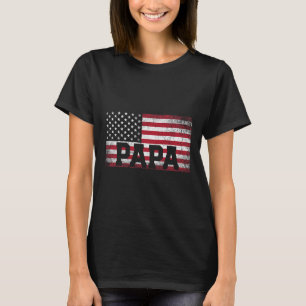 Papa American Flag Vatertag 4. Juli Geschenk G T-Shirt
