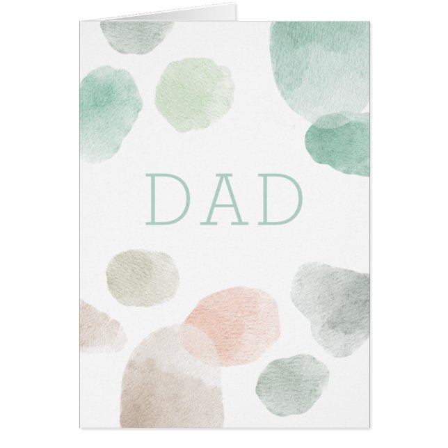 Papa. Aquarelle pastel abstrait Happy fête des pèr (Devant)