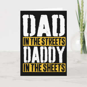 Papa auf der Straße Daddy auf dem Blatt Vater&# s Karte