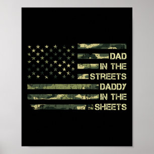Papa auf der Straße Daddy auf dem Blatt Vater&#; s Poster