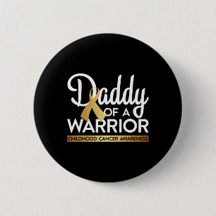 Papa aus einem kriegerischen Kinderkrebs-Goldband Button
