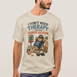 Papa außer Dienst Sommerurlaub T-Shirt