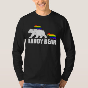 Papa Bär 2 Kinder Stolz LGBT Gay Pride Ally Vater T-Shirt