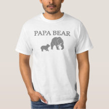 "Papa Bär"-Angeln mit Jungtier-T-Shirt
