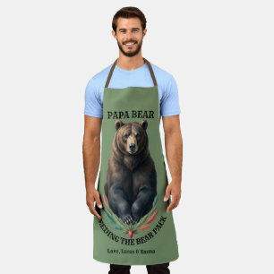 Papa Bär Benutzerdefinierte Grilling BBQ Kochschür Schürze