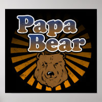 Papa Bär, Cooler Tag der Väter Vintager Blick