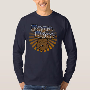 Papa-Bär, cooler Vatertags-Vintager Blick T-Shirt