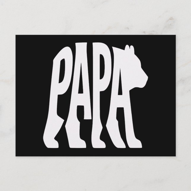 Papa Bär Feiertagspostkarte (Vorderseite)