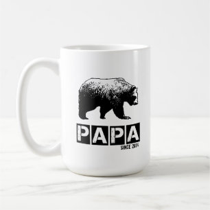 Papa Bär für Papa 2014, Grunge Schwarz Kaffeetasse