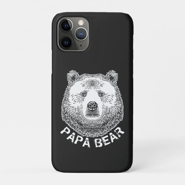 Papa-Bär, Handgezeichnete Illustration Case-Mate iPhone Hülle (Rückseite)