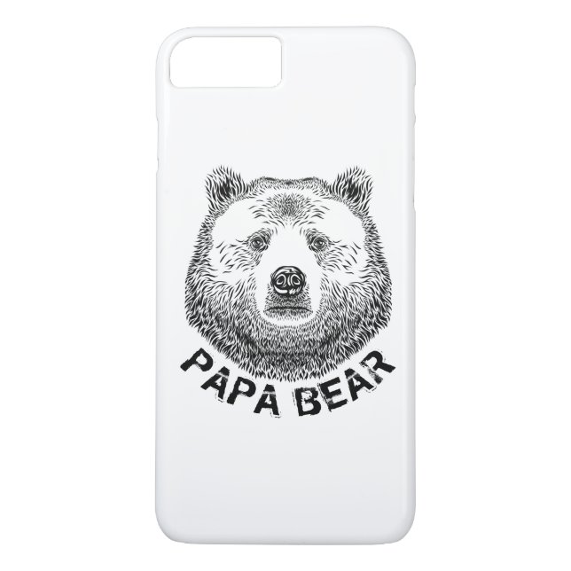 Papa-Bär, Handgezeichnete Illustration Case-Mate iPhone Hülle (Rückseite)