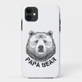 Papa-Bär, Handgezeichnete Illustration Case-Mate iPhone Hülle