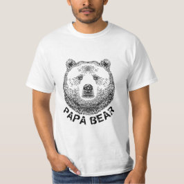 Papa-Bär, Handgezeichnete Illustration T-Shirt