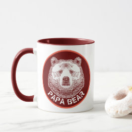 Papa-Bär, Handgezeichnete Illustration Tasse
