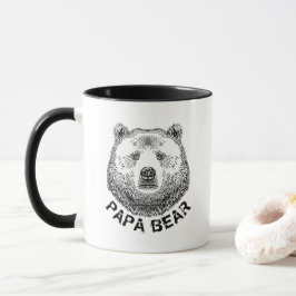 Papa-Bär, Handgezeichnete Illustration Tasse