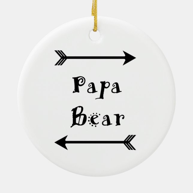 Papa-Bär Keramikornament (Hinten)