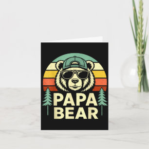 Papa Bär Retro Vater Ehemann Männer lustig Karte