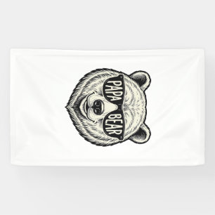Papa Bär Sonnenbrille Bär Kopf Vektor Design_1 Banner