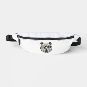 Papa Bär Sonnenbrille Bär Kopf Vektor Design_1 Bauchtasche
